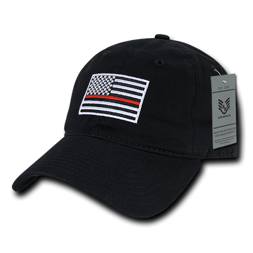 Relaxed Graphic Cap,Thin Red Line, Black
