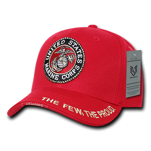 The Legend Military Caps, Marines, Red