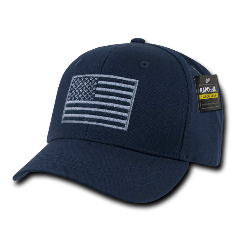 Embroidered Operator Cap, Usa, Navy