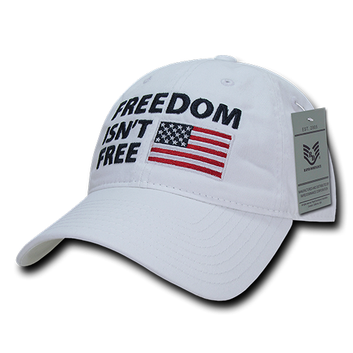 Relaxed Graphic Cap,Freedom Isn't, White