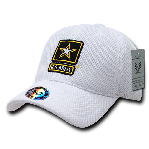 Air Mesh Military Caps, Army, White