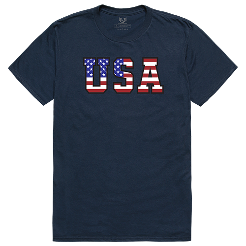 Relaxed G. Tee, Flag Text 2, Nvy, m