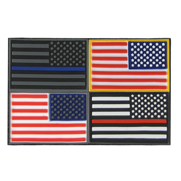 Tactical Mini Patches, Usa Flag, Pack 4