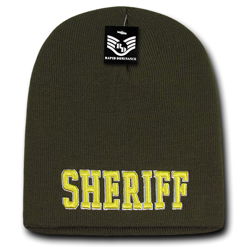 Public Safety Knit Caps, Sheriff, Olive