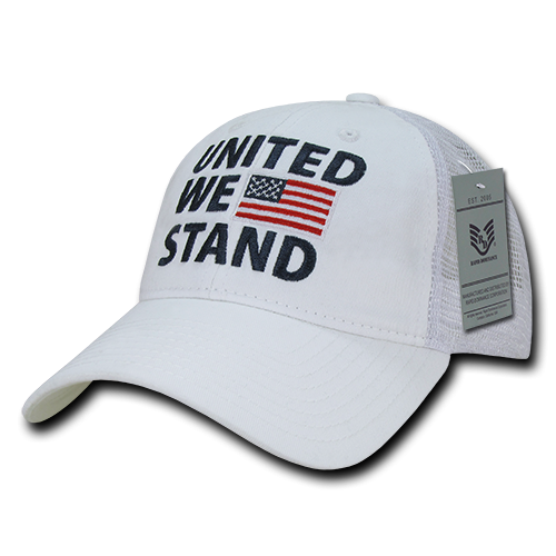 Relaxedtruckerusa,United We Stand, White