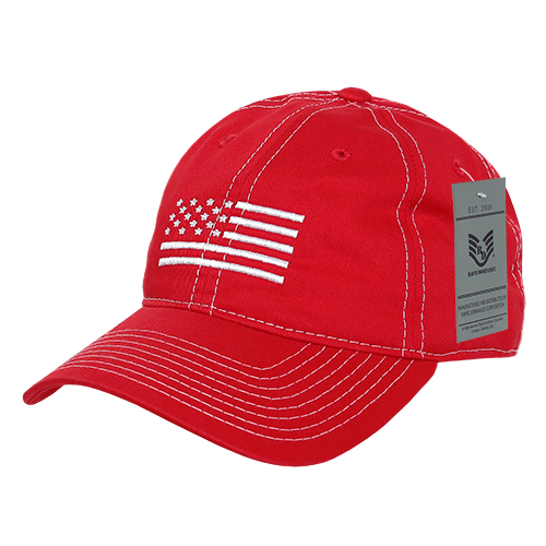 Relaxed Graphic Cap,White Us Flag,Red