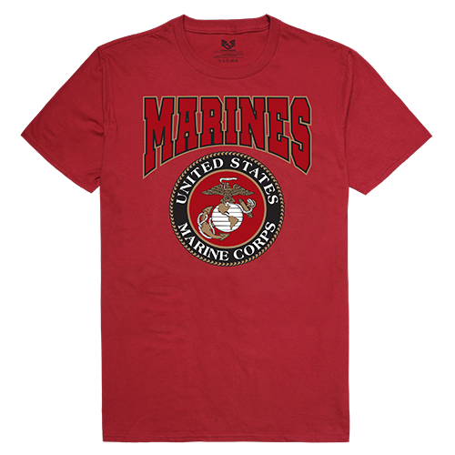Relaxed Graphic T's,Marines,Cardinal, m