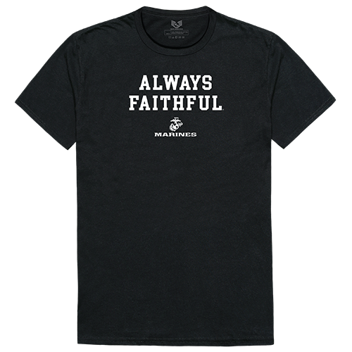 Military Graphic T, Faithful 1, Blk, 2x