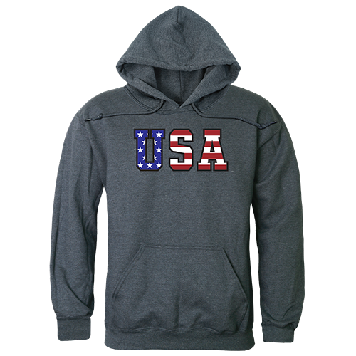 Graphic Pullover, Flag Text, H.Char, 2x