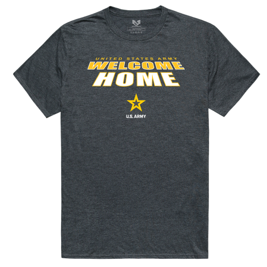Welcome Home Tee,Us Army, H.Charcoa,L s