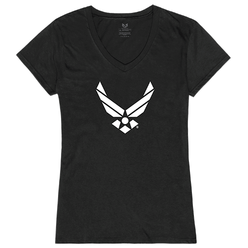 Graphic V-Neck USAF Wing Black