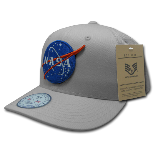 Nasa Cotton Trucker Cap, Meatball Grey