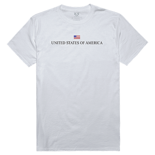 Relaxed Graphic Tee, USA, White, 2X