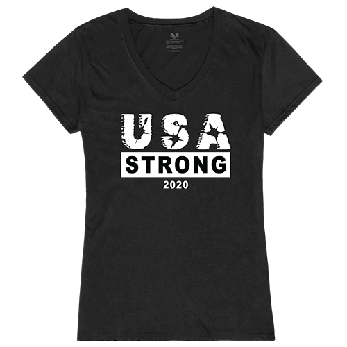 USA Strong Graphic V-Neck T-Shirt