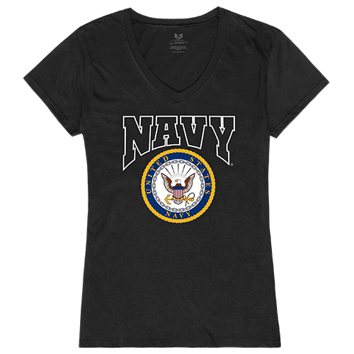 Graphic V-Neck, Navy, Black - Rapid Dominance Corporation