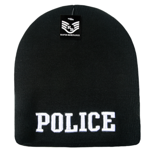 Public Safety Knit Cap, Police 2, Black