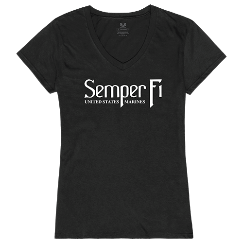 Graphic V-Neck Semper Fi T-Shirt