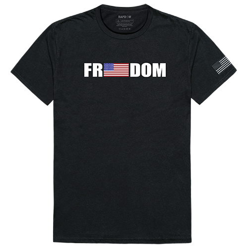 Tactical Graphic T-Shirt, Freedom, Black, Small