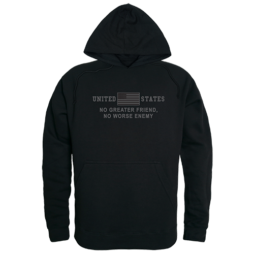 Graphic Pullover Hoodie - No Greater, Black, L