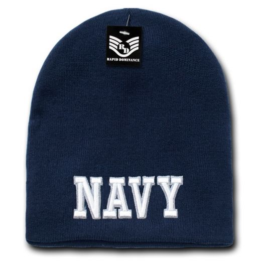 Navy Text, Navy Military Work Beanies