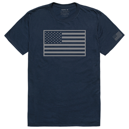 Tactical Graphic T-Shirt - Tonal Flag, Nvy, 2X