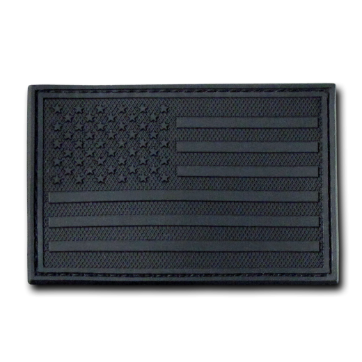 Rubber Patch (3""X2""), USA, Black - Premium Quality