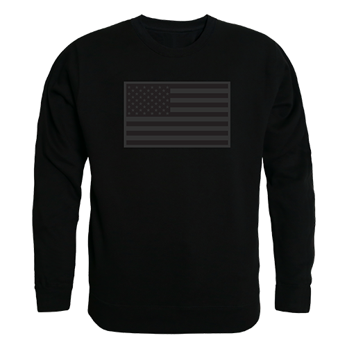 Graphic Crewneck, Tonal Flag, Black, 2x