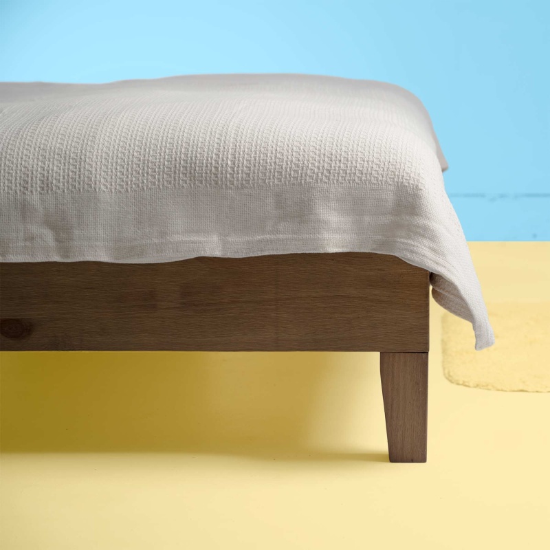 Nantucket 100% Organic Cotton Waffle Blanket (Grown & Made In Usa)