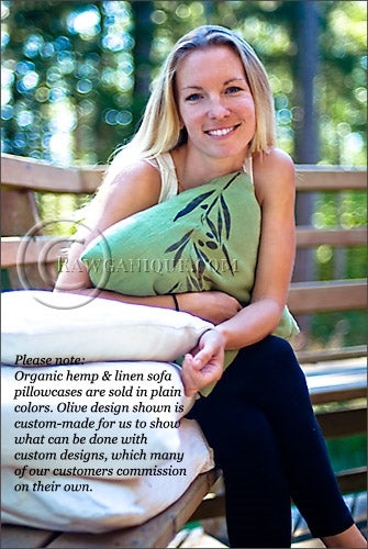 Organic Hemp Linen Sofa Pillowcase (16"X16")