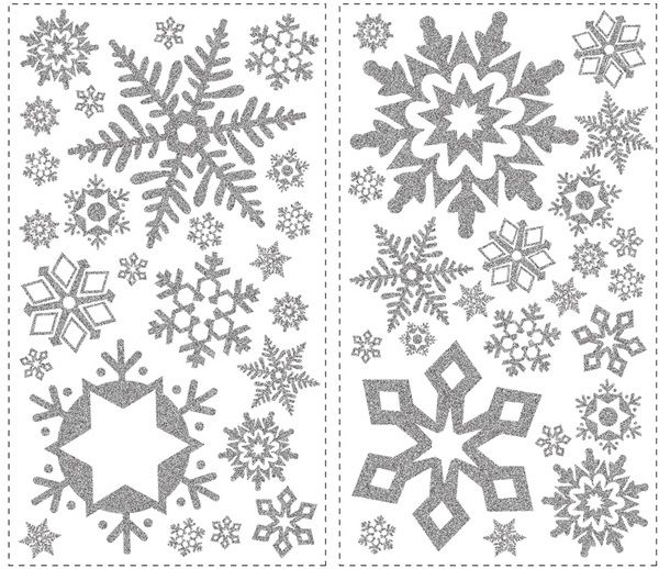 Glitter Snowflakes Wall Decals