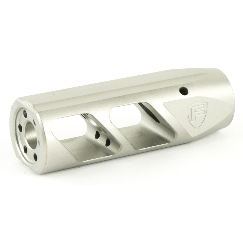 Fortis Manufacturing, Inc., Red Muzzle Brake, 7.62Mm, Stainless Steel Finish