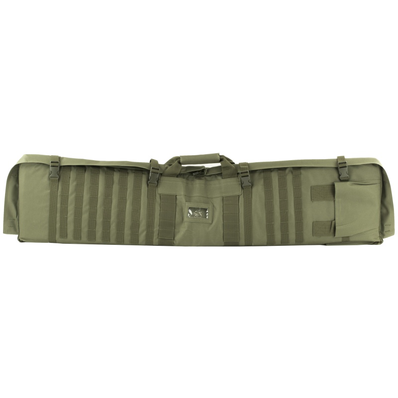 Ncstar, Rifle Case Shooting Mat, 48" Rifle Case, Unfolds To 66" Shooter's Mat, Nylon, Green, Exterior Pals Webbing, Includes Backpack Shoulder Straps
