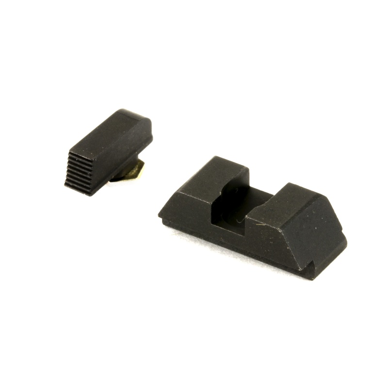 Ameriglo, Defoor, Sight, Fits Glock 42 And 43, Black Serrated Front, Black Rear, Front/Rear