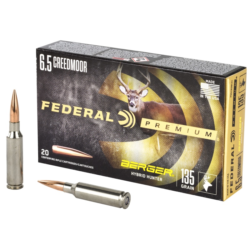 Federal, Premium, Berger Hybrid Hunter, 6.5 Creedmoor, 135 Grain, 20 ...