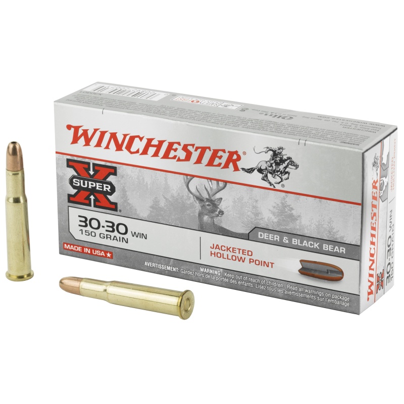 Winchester Ammunition, Super-X, 30-30, 150 Grain, Jacketed Hollow Point, 20 Round Box