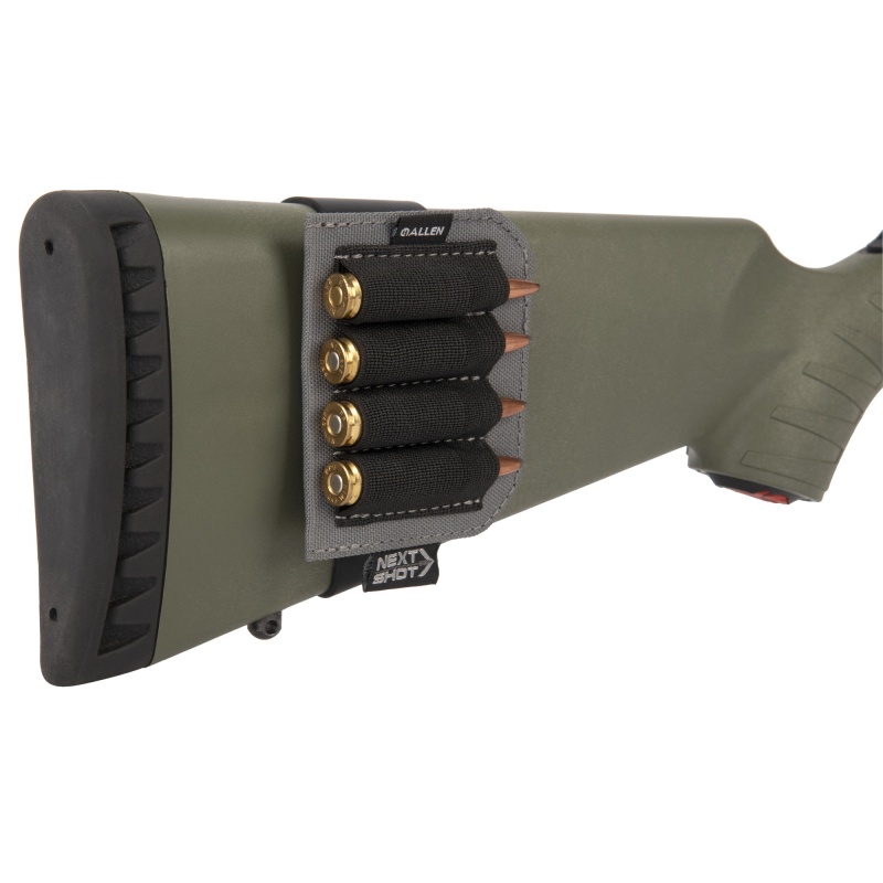 Next Shot Buttstock Shell Holder, Black and Gray