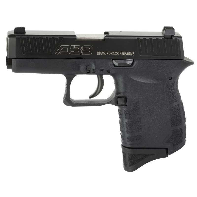 Diamondback Firearms, Db9, Semi-Automatic, Striker-Fired, Sub-Compact, 9Mm, 3" Barrel, Polymer Frame, Black Oxide Finish, Fixed Sights, 6 Rounds, 1 Magazine