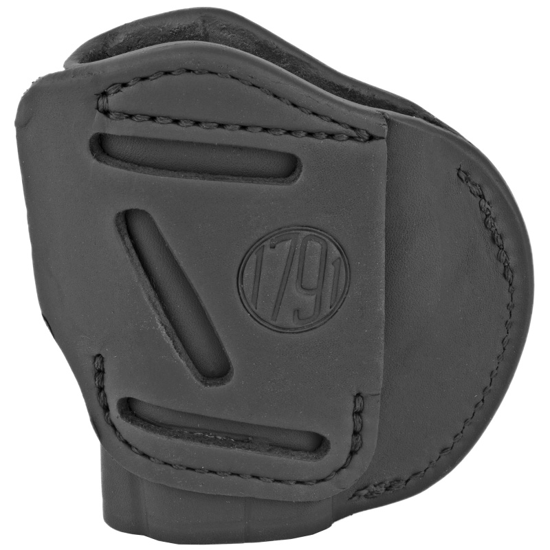 1791 Gunleather, 4-Way Size 3 Multi-Fit Iwb Concealment & Owb Leather Belt Holster, Right Hand, Stealth Black, Fits S&W Shield, Ruger Lc9, Walther Pps, And Similar Frames