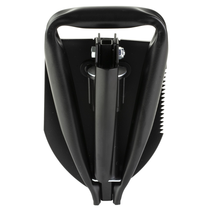 Sog Knives & Tools, Entrenching Tool, Multi-Tool, Serrated Edge, High Carbon Steel, Black Powder Coat, Black Handle, Includes Nylon Sheath