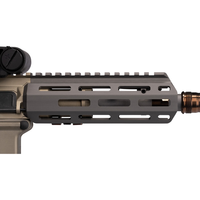 Q, Honey Badger Handguard Kit, M-Lok, 6", Fits Honey Badger/Ar Upper Receivers, Clear Anodized Finish, Gray, Includes Barrel Nut And Hardware