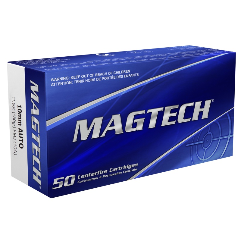 10mm 180 Grain Full Metal Jacket, 50 Round Box