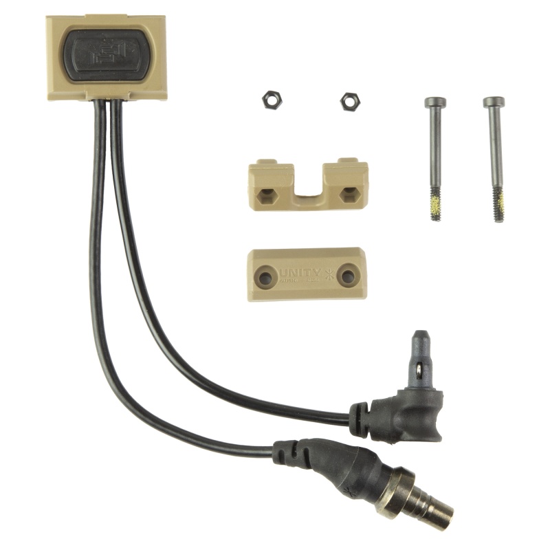Unity Tactical, Modbutton Lite Sync, 4.5", Dual Lead Remote Switch For Surefire Scout And Crane Laser, Fits Picatinny, Flat Dark Earth