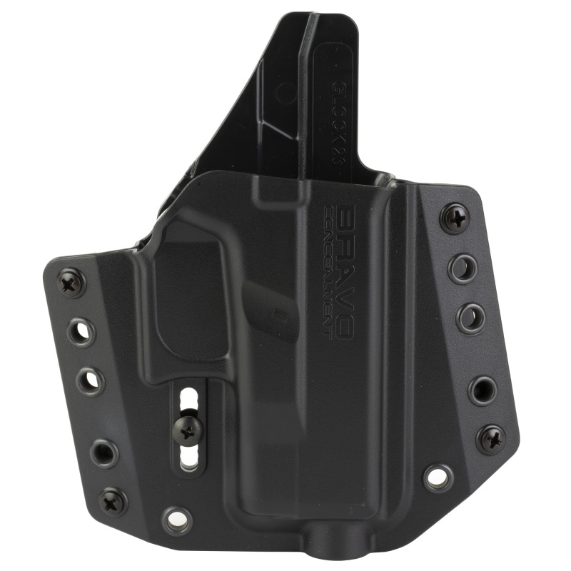 Bravo Concealment, Bca, Owb Concealment Holster, 1.5" Belt Loops, Fits Glock 26/27/33, Right Hand, Black, Polymer, Does Not Fit Glock 27 Gen 5