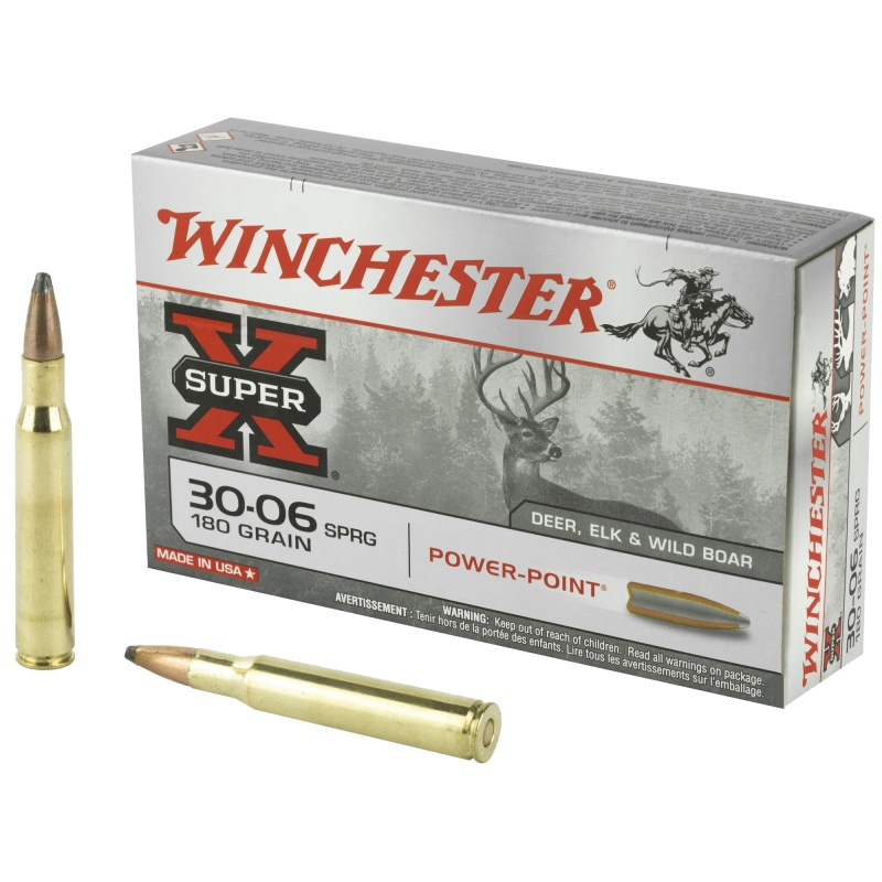 Winchester Ammunition, Super-X, 30-06, 180 Grain, Power Point, 20 Round Box