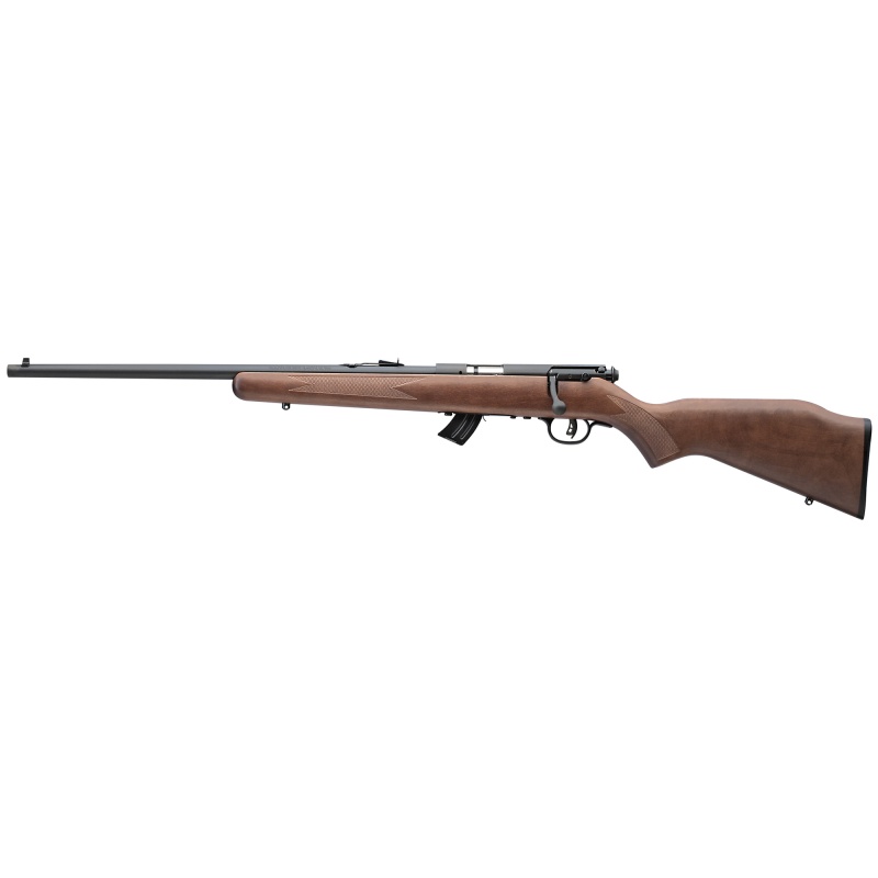 Savage Arms, Mkii, Bolt Action Rifle, 22Lr, 20.75" Barrel, Matte Finish, Black, Wood Stock, Adjustable Sights, Accutrigger, 10 Rounds, 1 Magazine, Left Hand