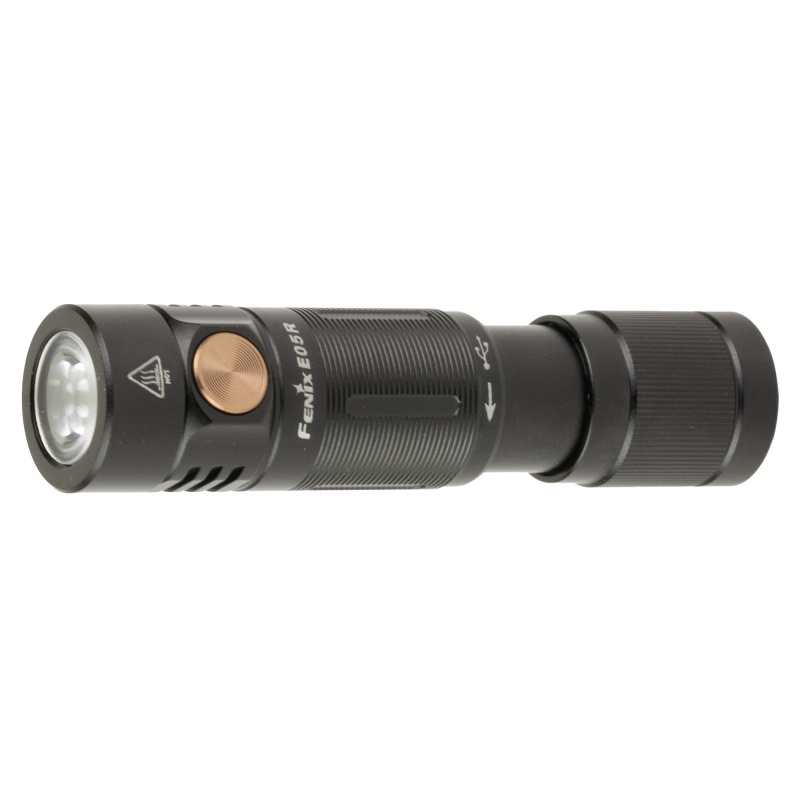 Fenix, E05r, Flashlight, White Led, 400 Lumens, 2.68" Long, Anodized Finish, Black, Built-In 320Mah Battery, Includes Micro Usb Charging Cable