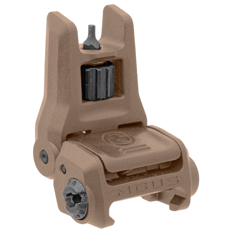 Magpul Industries, Mbus 3 Back-Up Front Sight, Tool-Less Elevation Adjustment Similar To Mbus Pro, Ambidextrous Push-Button Deployment, Fits Picatinny Rails, Flip Up, Flat Dark Earth