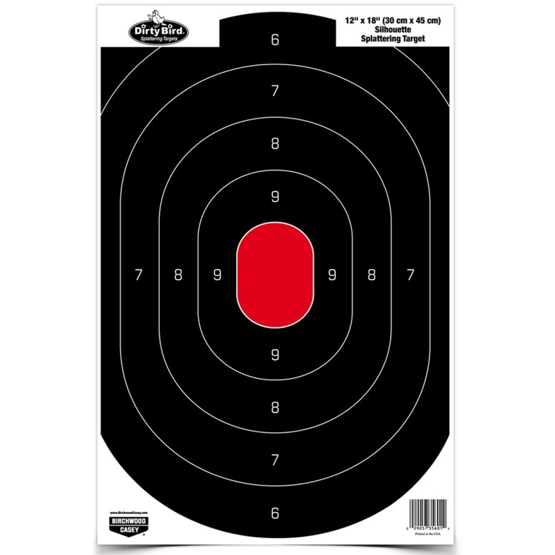 Birchwood Casey, Dirty Bird Target, Silhouette, 12X18, 8 Targets