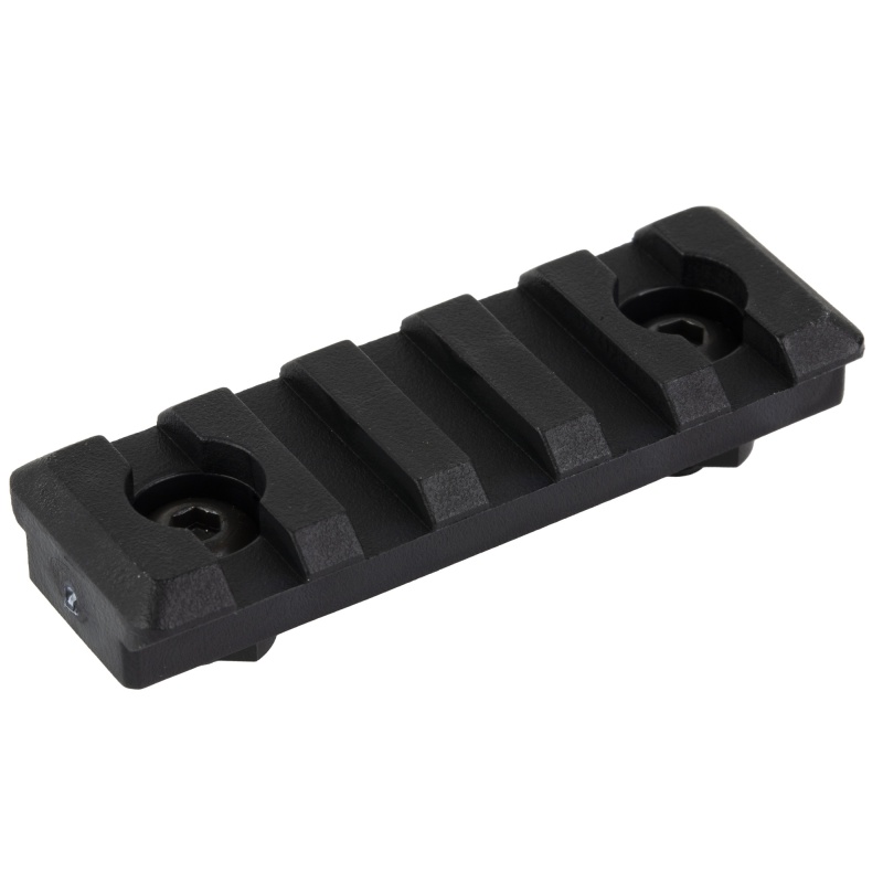 Midwest Industries, Polymer M-Lok Rail, Fits M-Lok Handguards, 5 Slot, Polymer Construction, Matte Finish, Black, Hardware Included