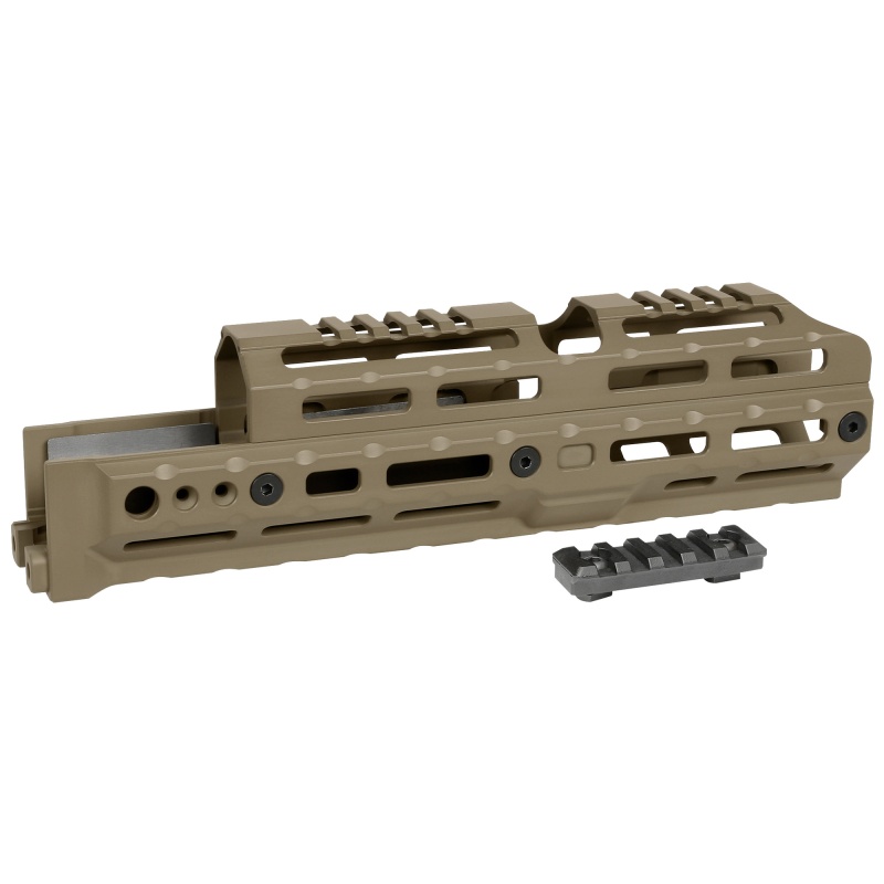 Midwest Industries, Alpha Series, 10" M-Lok Handguard, Fits Ak-47 & Ak-74 Stamped Receiver Variants, Anodized Finish, Flat Dark Earth
